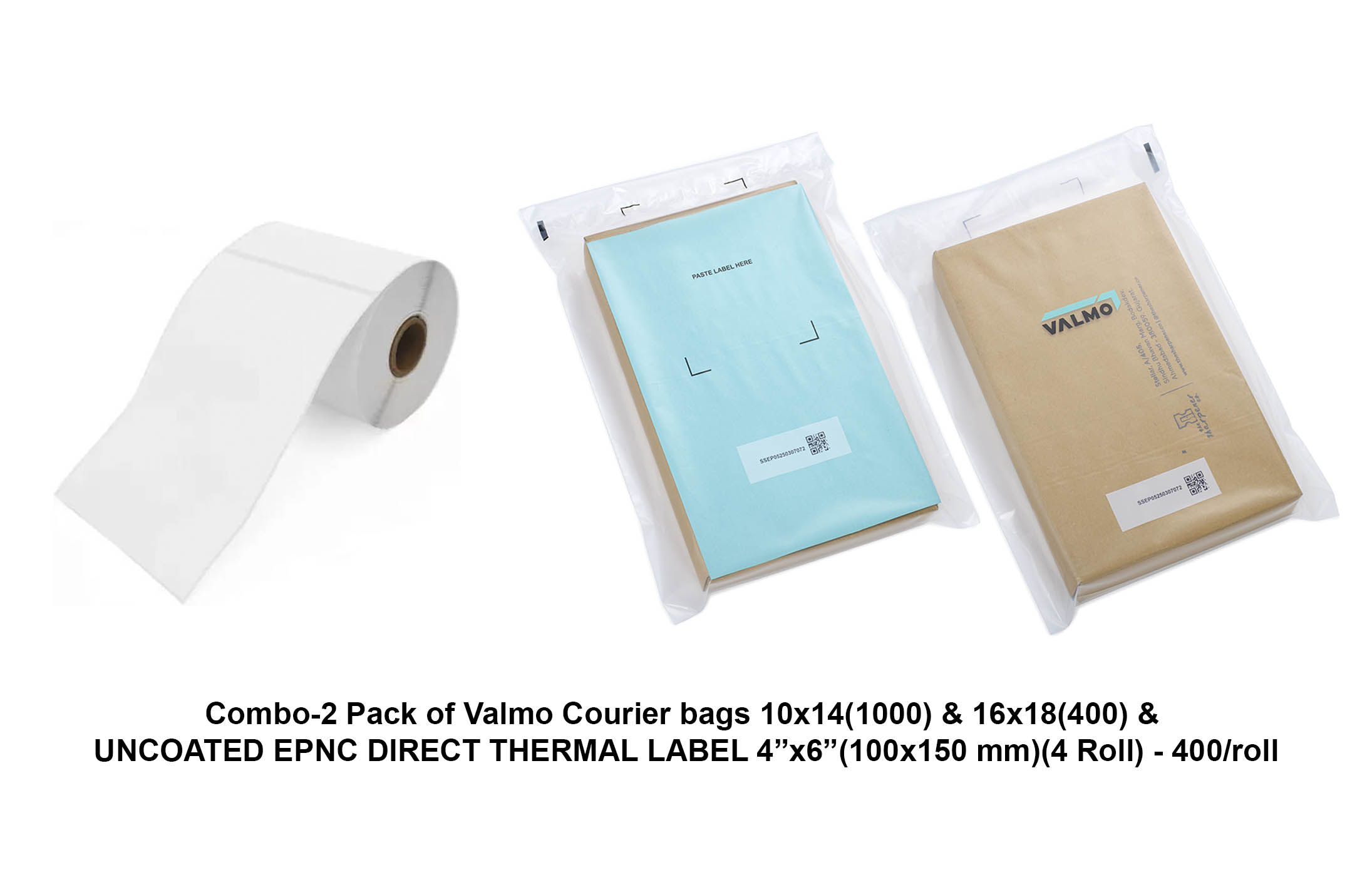 Valmo Tracking Valmo Courier Bags |Transparent 10x14 | Parin Polymers